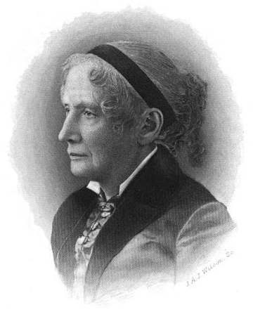 Portrait of Harriet Beecher Stowe, age 71 (1882). Engraving of a photo originally taken by Ritz &amp; Hastings