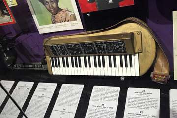 Keytar at the Rock and Roll Hall of Fame in Cleveland, Ohio. Flickr Tags: ohio cleveland instrument keytar rockandrollha