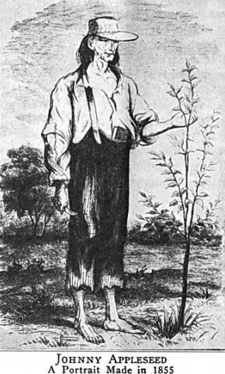 Portrait of Johnny Appleseed.