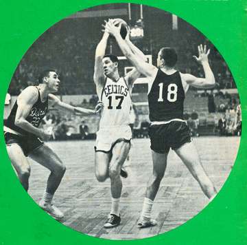 Professional basketball players Dave DeBusschere (left), John Havlicek (center) and Terry Dischinger (right)