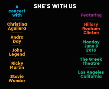 She's With Us concert