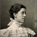 Oberlin College photograph of Katharine Wright in 1898. She was a sister of aviation pioneers Wilbur and Orville Wright.
