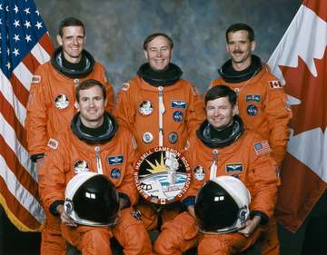 The crew assigned to the STS-74 mission included (seated left to right) James D. Halsell, pilot and Kenneth D. Cameron, 