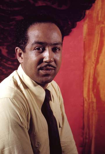 Kodachrome photo of Langston Hughes taken by Carl Van Vechten. Since his photos are in the public domain and the Van Vec
