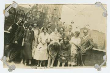 Guests at breakfast party for Langston Hughes hosted by Regina Anderson and Ethel Ray at 580 St. Nicholas Avenue, Harlem