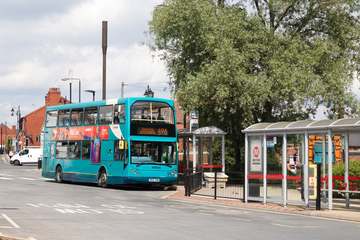 Arriva Yorkshire's PN52 XRM at South Elmsall, with a 496 service towards Wakefield