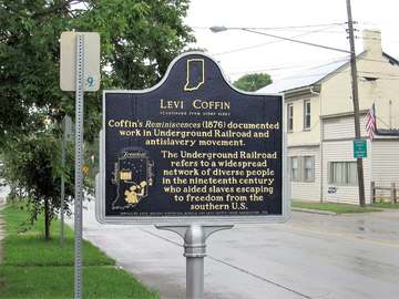 Levi Coffin Historic home sign