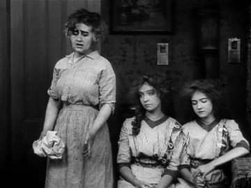 Grace Henderson, Dorothy Gish & Lillian Gish in An Unseen Enemy (1912) directed by David.W. Griffith.
