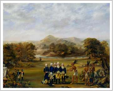 Description in the source: "Painting depicting negotiations for the Treaty of Greenville in 1795, including General Anth