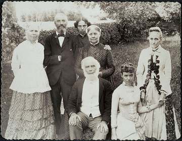 Alice Stone Blackwell's family with the Spoffords. From left, Dr. Elizabeth Blackwell, Henry Spofford (Librarian of Cong