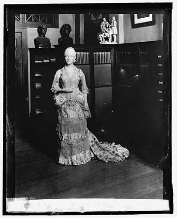 Title: Lucy Webb Hayes [inaugural dress from First Ladies Collection], 9/3/[24] Abstract/medium: National Photo Company 