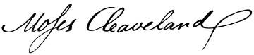Signature of Moses Cleaveland