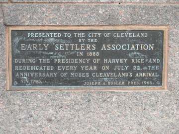 Gen. Moses Cleaveland by James G. C. Hamilton, Public Square, Cleveland, Ohio, USA. Dedicated in 1888. This artwork is i