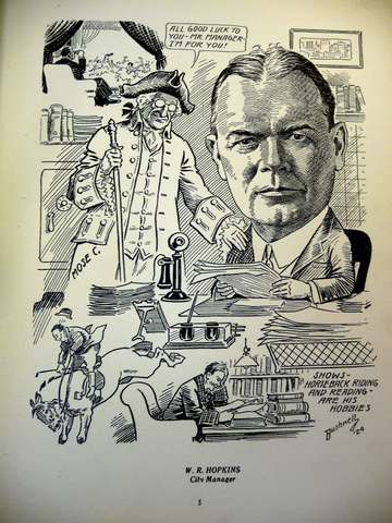 William R. Hopkins, caricatured in 1924 by E. A. Bushnell