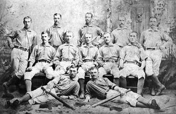 1883 Toledo Blue Stockings baseball team, Northwestern League champions. The team joined the American Association the fo
