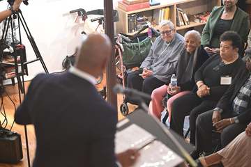 Governor Moore and First Lady Dawn Moore Celebrate the Renaming of The Banneker-Douglass-Tubman Museum by Pat Siebert at