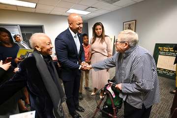 Governor Moore and First Lady Dawn Moore Celebrate the Renaming of The Banneker-Douglass-Tubman Museum by Pat Siebert at