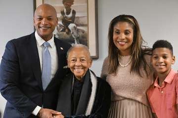 Governor Moore and First Lady Dawn Moore Celebrate the Renaming of The Banneker-Douglass-Tubman Museum by Pat Siebert at