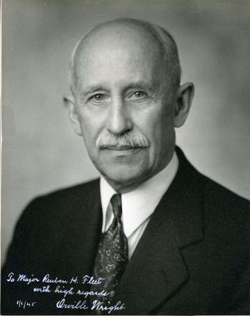 Along with brother, Wilbur Wright, credited with the invention of the first successful airplane and making the first con