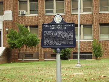 Paul Dunbar High School sign, Little Rock