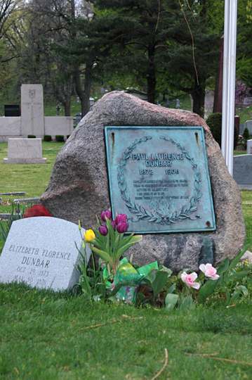 This is my own work. Taken at Woodland Cemetery, Dayton, Ohio. Gravestone of Paul Laurence Dunbar 1872–1906