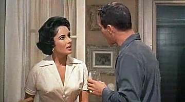 Screenshot of Elizabeth Taylor and Paul Newman from the trailer for the film w:en:Cat on a Hot Tin Roof (film)