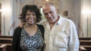 Director Montes Bradley and Poet Rita Dove during the filming of “Rita Dove: An American Poet”