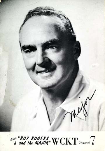 "Uncle Bob" Lynn, WCKT's in-studio host of Roy Rogers films billed as "The Major".