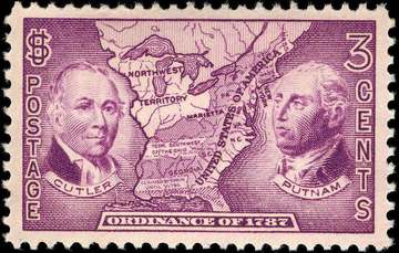 US Postage Stamp: Ordinance of 1787, Issue of 1937, 3c