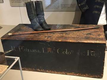 Rufus Putnam's Boots, Cane and Revolutionary War Chest, Campus Martius Museum, Marietta, Ohio