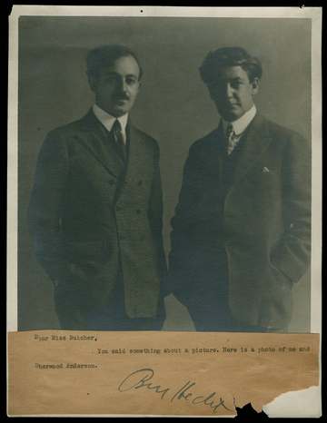 Ben Hecht with Sherwood Anderson, autographed by Ben Hecht, n.d.