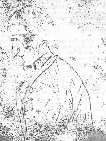 Thomas S. Hinde, pencil drawing of General Simon Kenton, 1832