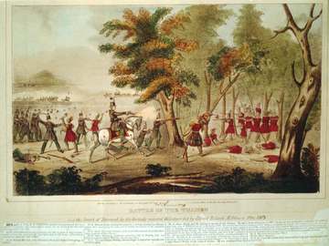Battle of the Thames and the death of Tecumseh, by the Kentucky mounted volunteers led by Colonel Richard M. Johnson, 5t