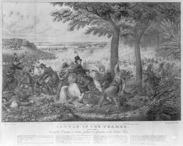 Title: Battle of the Thames. Respectfully dedicated to Andrew Jackson Esq. President of the United States Abstract: Prin