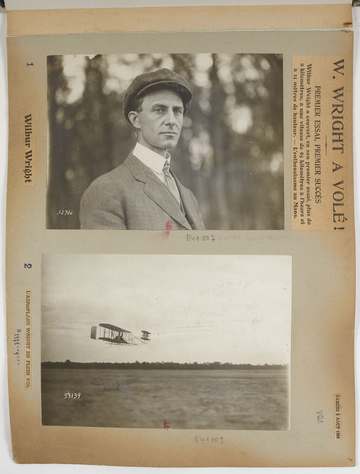 [Collection Jules Beau. Photographie sportive] : T. 35. Années 1908, 1909 et 1910 / Jules Beau : [Aviation, Wilbur Wrigh