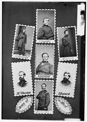 Title: Army of the West: Schofield, Thomas, Slocum, McPherson, Sherman, Howard, and Rousseau Physical description: 1 neg