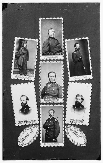 Title: Army of the West: Schofield, Thomas, Slocum, McPherson, Sherman, Howard, and Rousseau Physical description: 1 neg