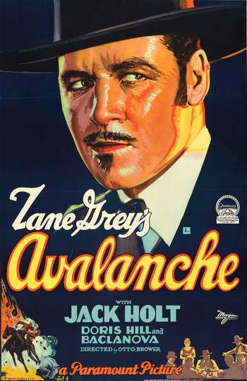 Poster for the 1928 film Avalance