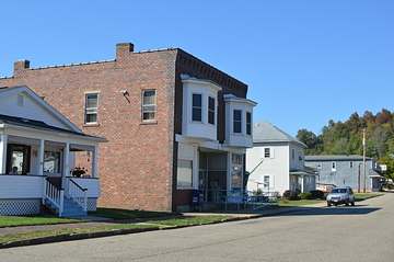Buildings on Sixth Street near Main Street in Jacksonville, Ohio