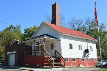 Village hall on Congress Street (State Route 329) in Trimble, Ohio