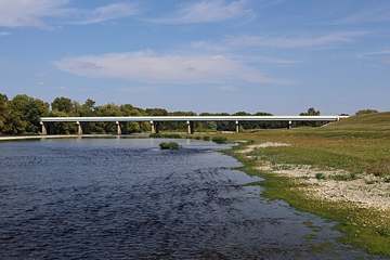 Great Miami River at the Germantown Road Bridge, Middletown, Ohio