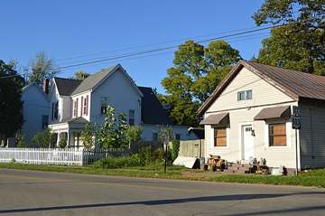 Main Street (US-127) in Seven Mile, Ohio, near the served mobile home park