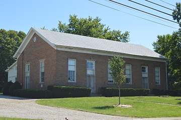 Friends Meetinghouse in West Elkton, Ohio, one of the district's served communities