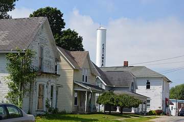 Houses on Pleasant Street in Catawba, Ohio
