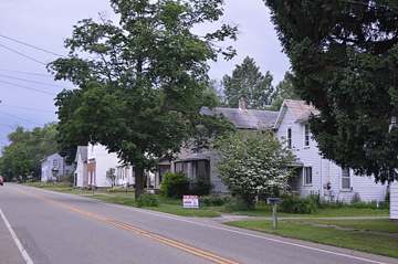 Houses along Market Street (State Route 14) in Washingtonville, Ohio