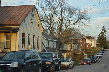 Houses on Main Street in Gettysburg, Ohio, the village served by this water system