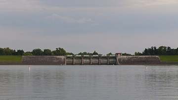 Delaware Dam and Reservoir on the Olentangy River, upstream of Delaware, Ohio
