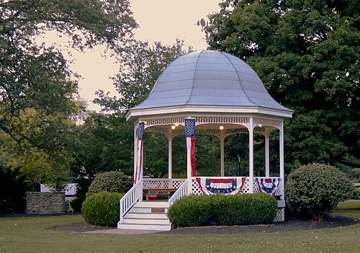 Gazebo in Terrace Park, Ohio, one of the towns served by Indian Hill's Little Miami valley wells