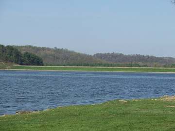 Tappan Lake, the Army Corps of Engineers reservoir that is one of Hopedale's two blended source waters