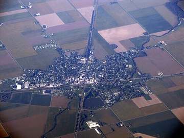 General view of Deshler, Ohio, a Henry County village supplied by two groundwater wells